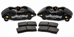 Wilwood 90-01 Integra / 99-00 Civic Si Black Forged DPHA Front Caliper Kit Stock Rotors